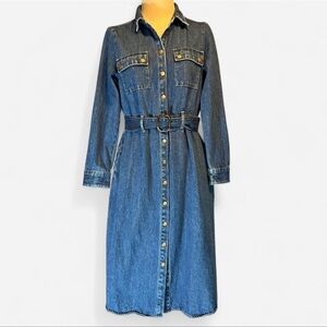 Amour Vert Joyce Denim Shirt Dress • Long Sleeve